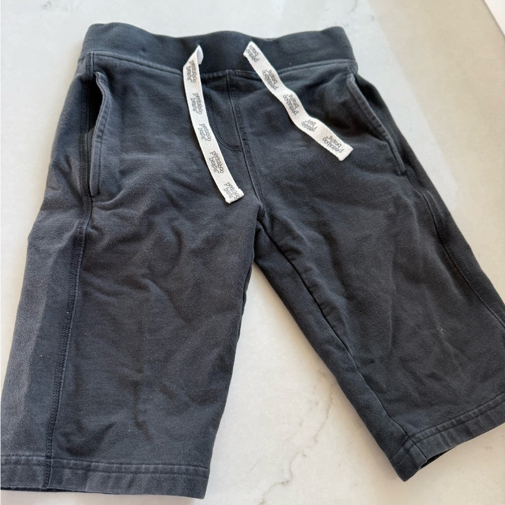 Black Casual Shorts with White Drawstring
